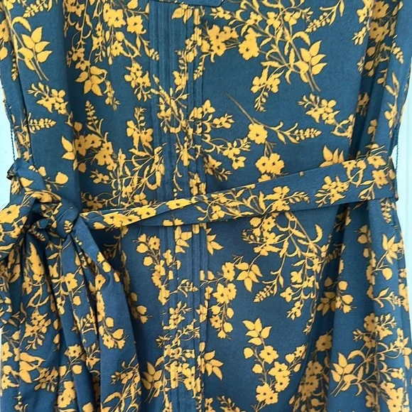Floral Dress in navy and copper - Picture 3 of 7